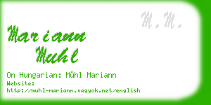 mariann muhl business card