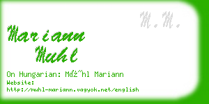 mariann muhl business card